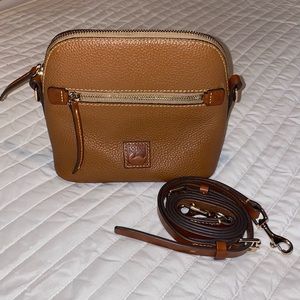 Dooney & Bourke Pebble Grain Leather Domed Crossbody - Camel